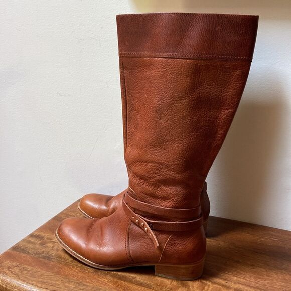 Lands' End Brown Heeled Boots Timeless Equestrian Style - Picture 10 of 15